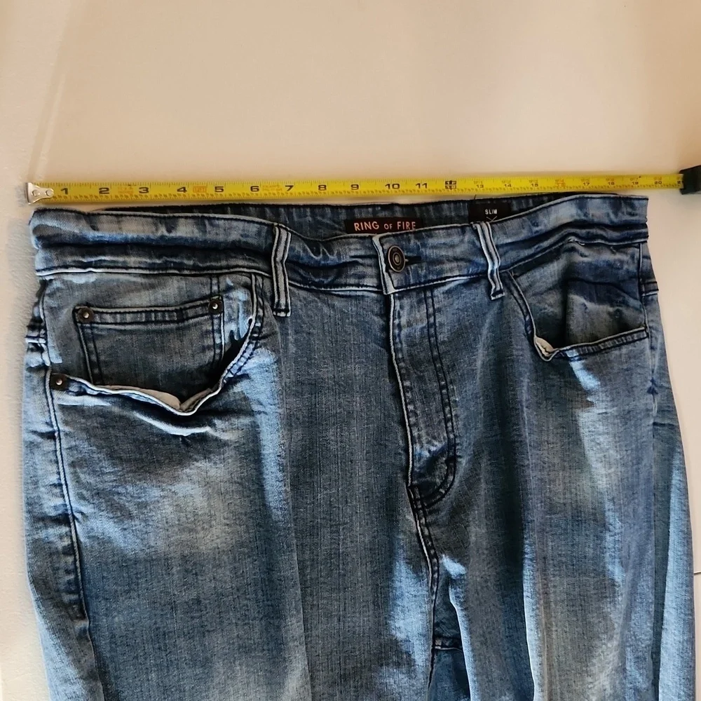 Ring Of Fire Mens Jeans Size 38 x 30 Slim Denim Pants